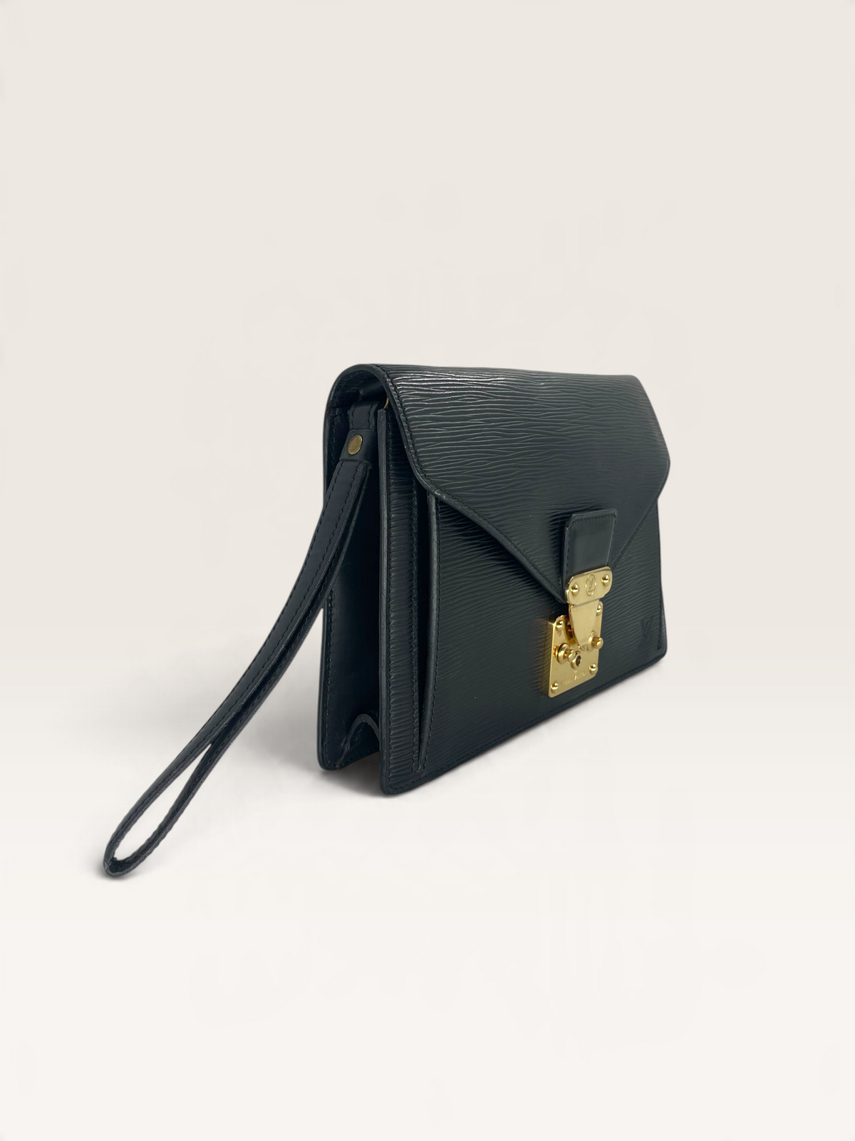 Louis Vuitton pochette Sellier dragonne en cuir épi