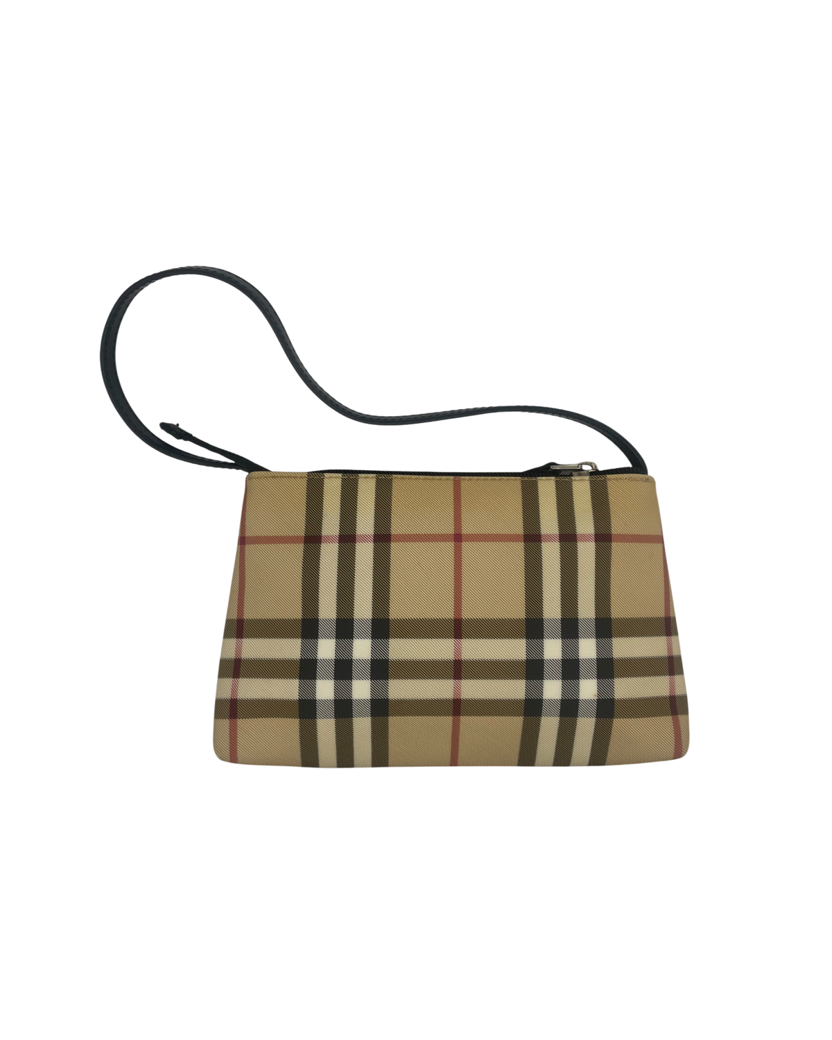 Burberry sac porté épaule tartan beige