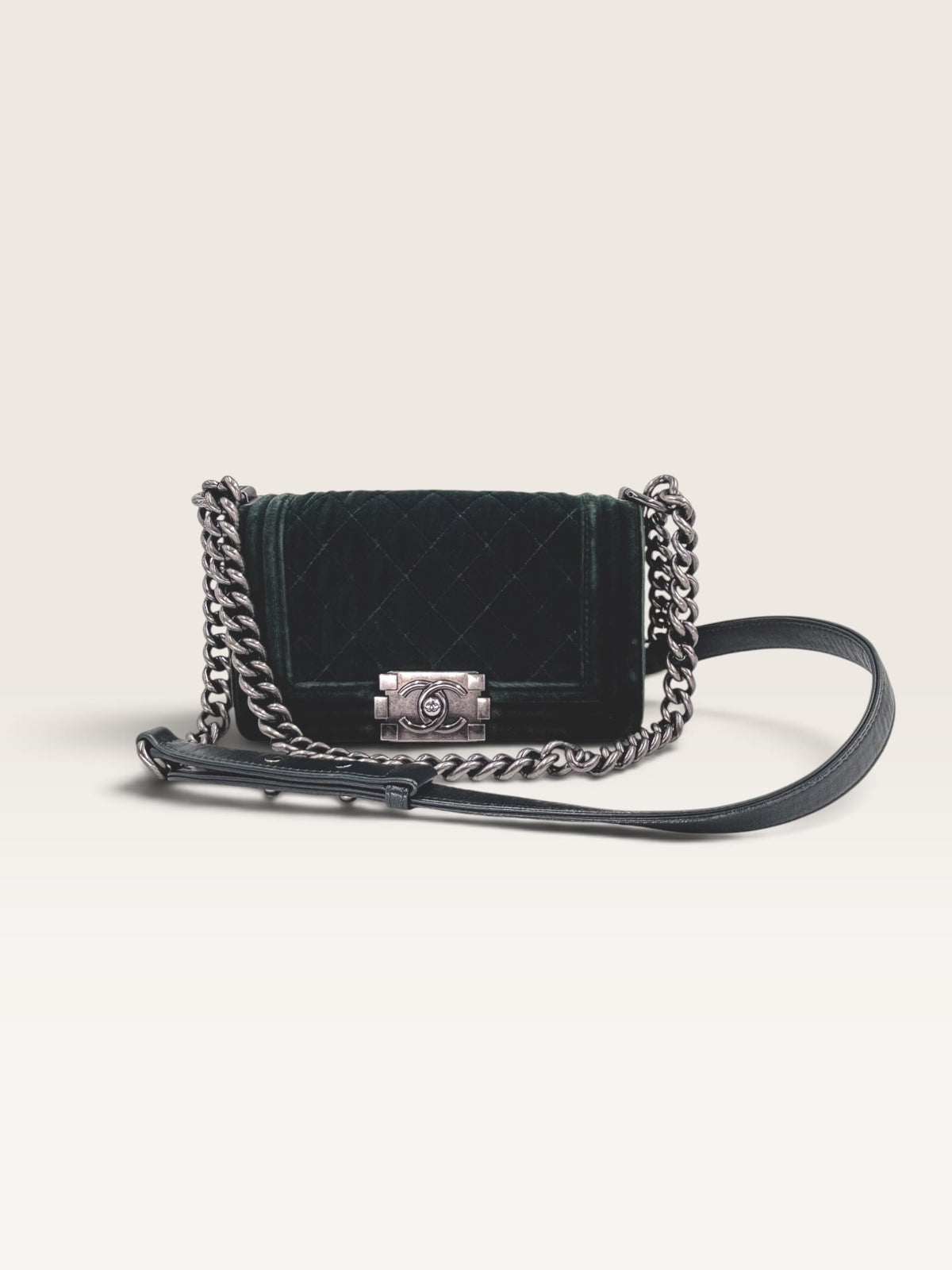 Chanel Boy CC timeless mini sac en velour