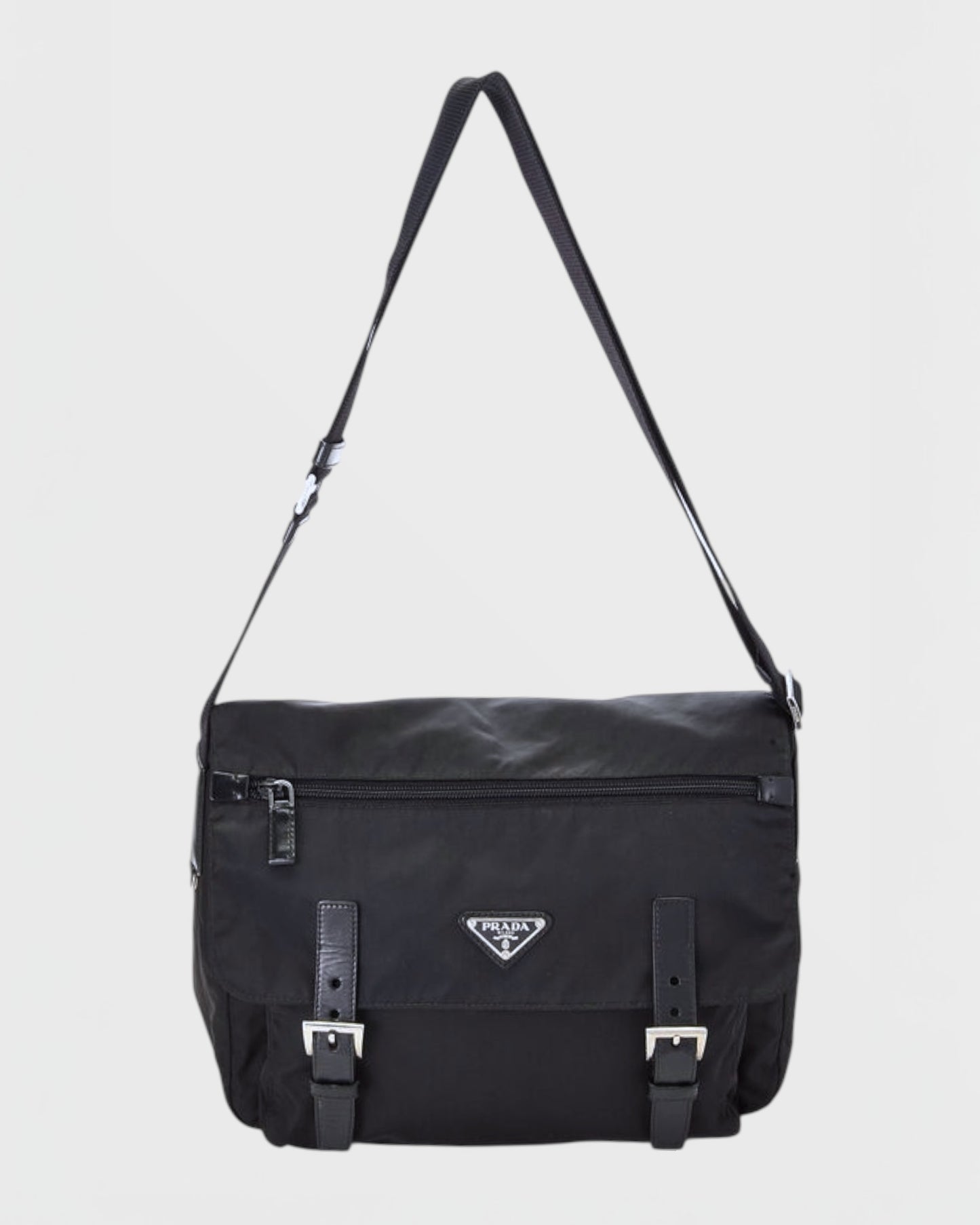 Prada nylon double messenger