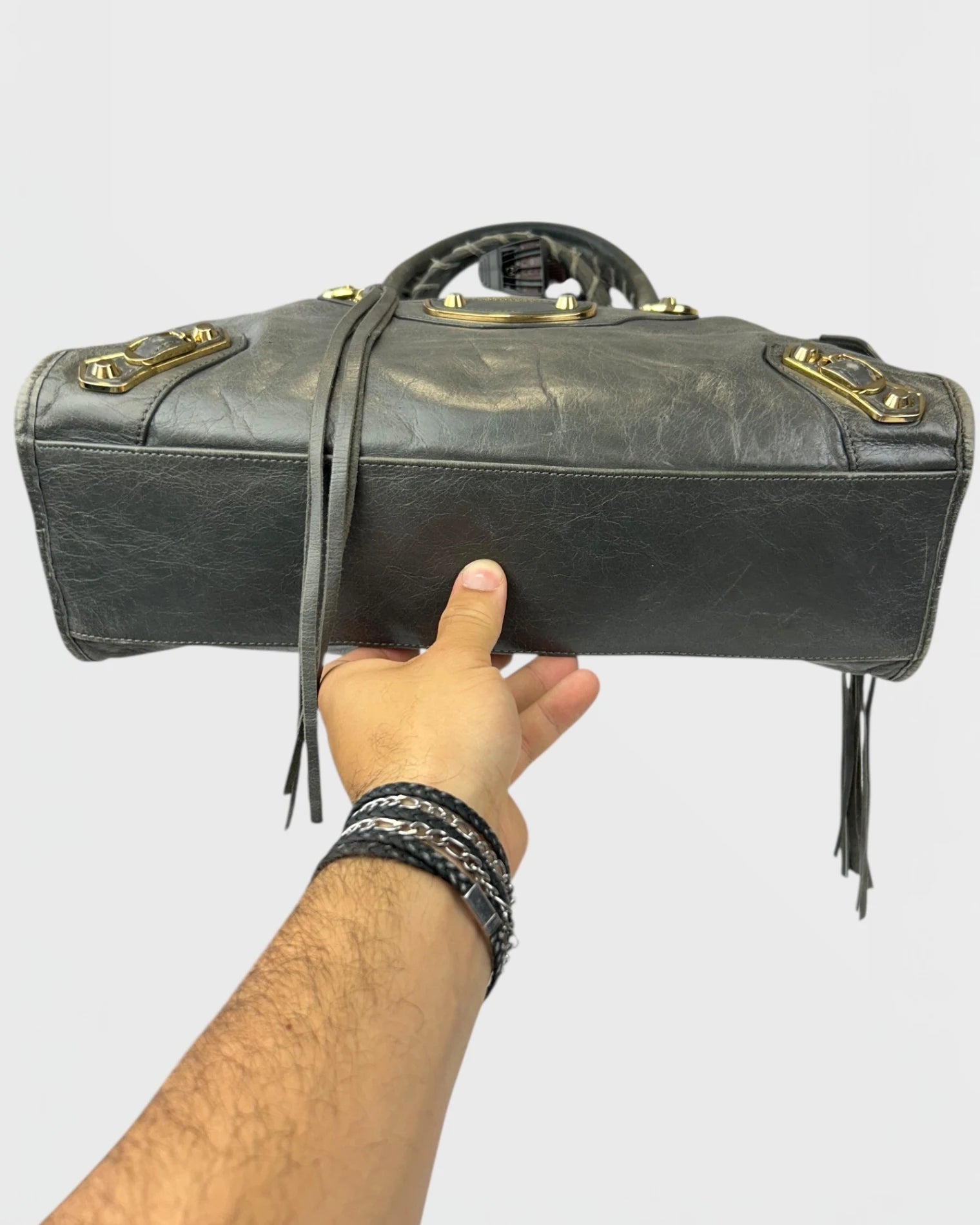 Balenciaga grey city bag