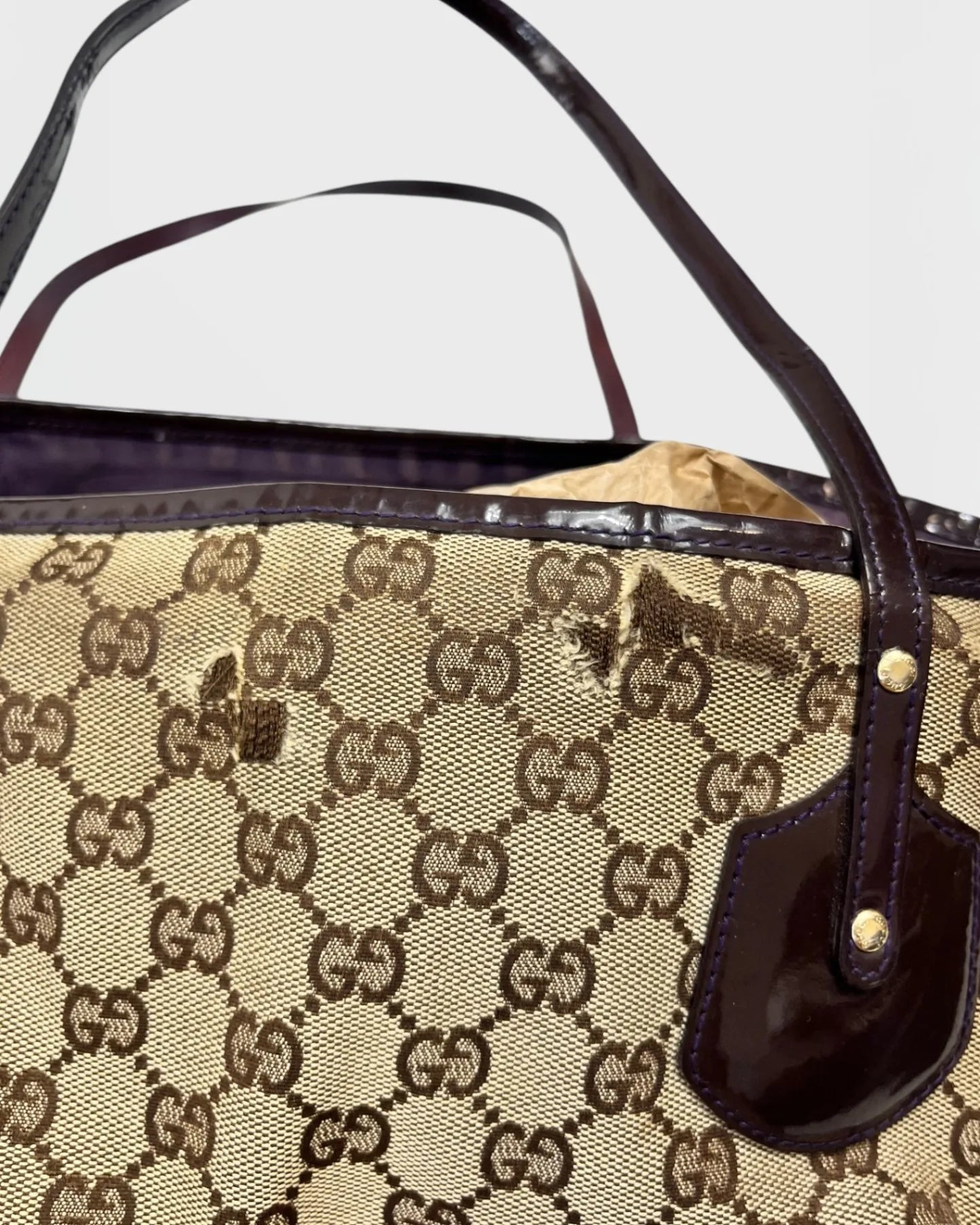 Gucci monogramme pattent GG
