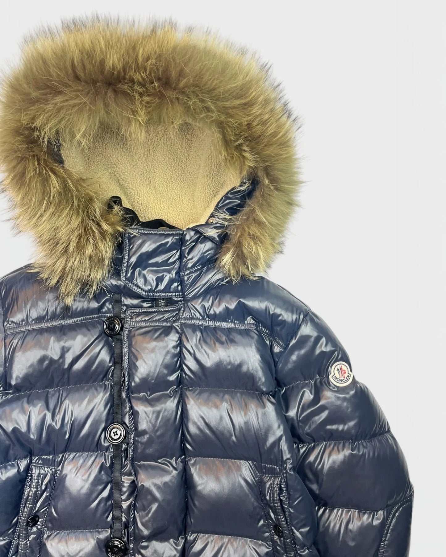 Moncler doudoune brillante fur