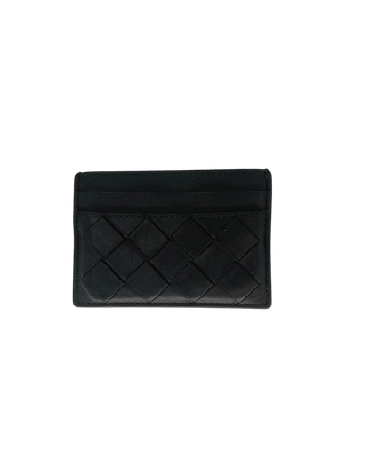 Bottega Veneta Porte-cartes cuir noir