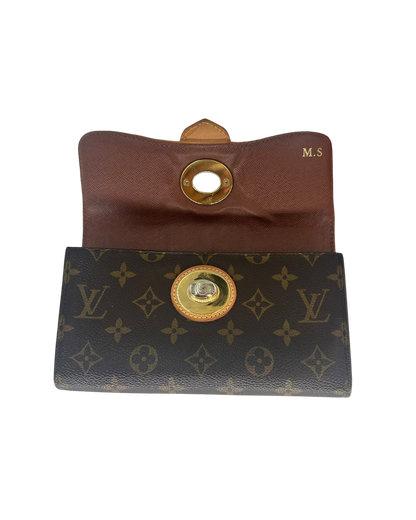 Louis Vuitton Porte-monnaie en cuir marron