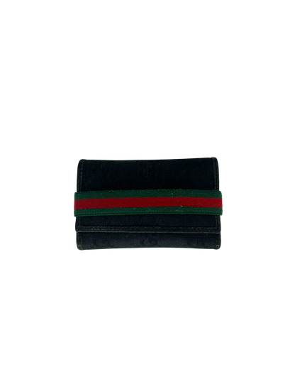 Gucci Porte-clés cuir noir