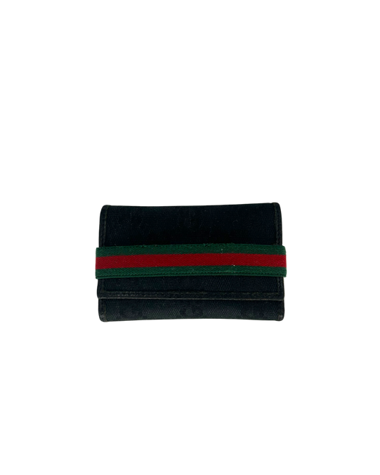 Gucci Porte-clés cuir noir