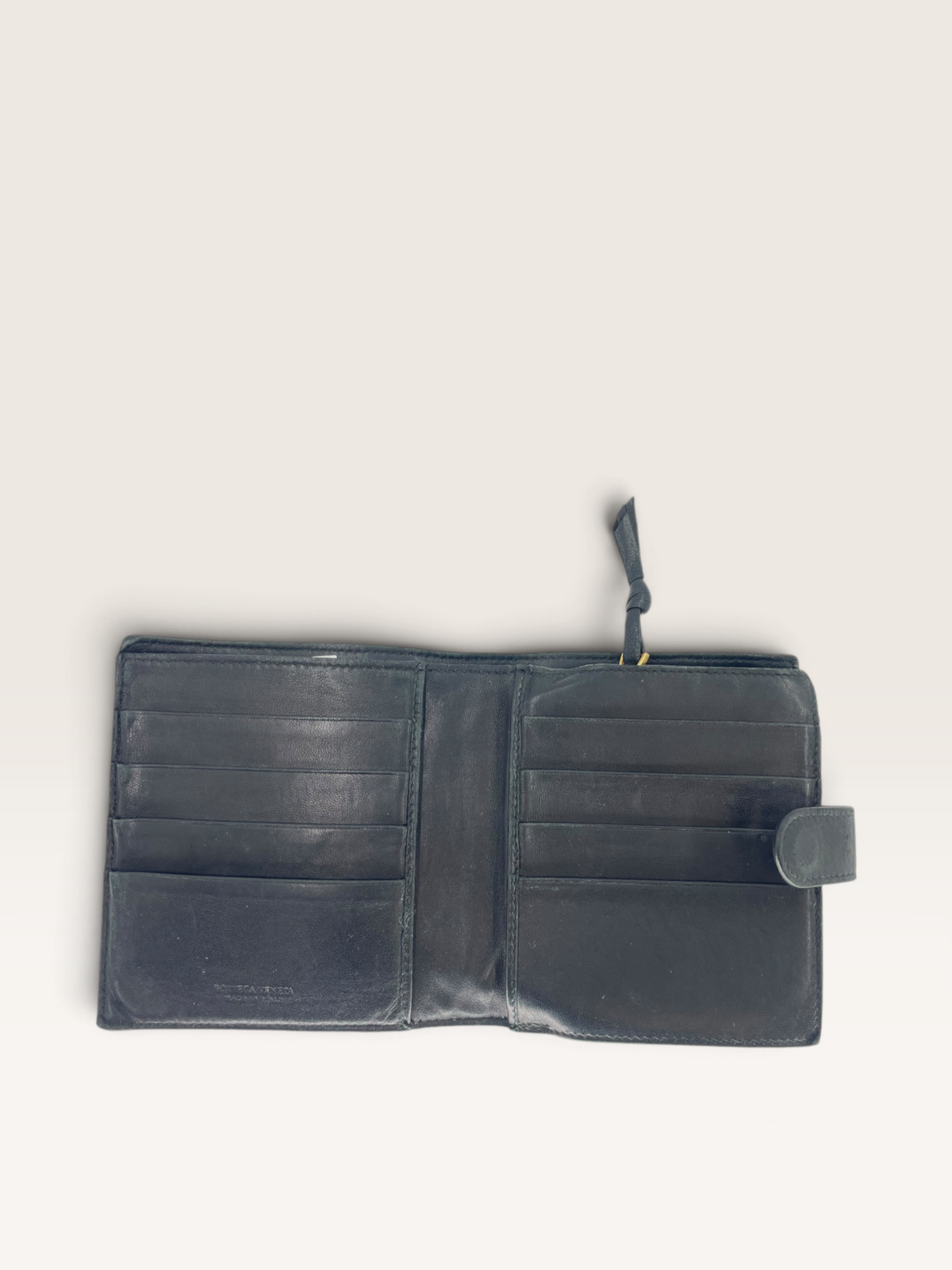 Bottega Veneta portefeuille cuir Antraciato