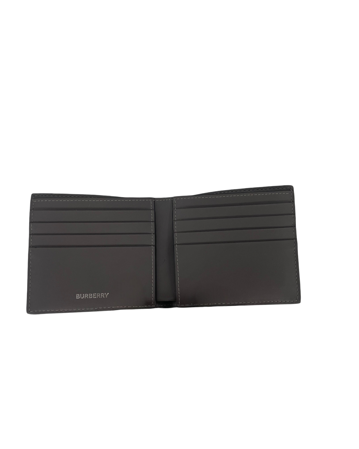 Burberry Portefeuille en cuir gris
