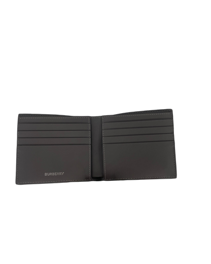 Burberry Portefeuille en cuir gris