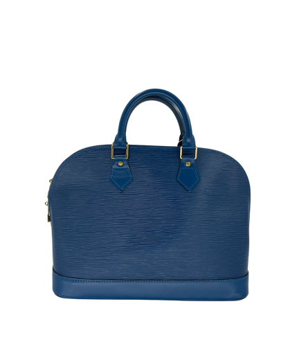 Louis Vuitton sac à main Alma épi bleu