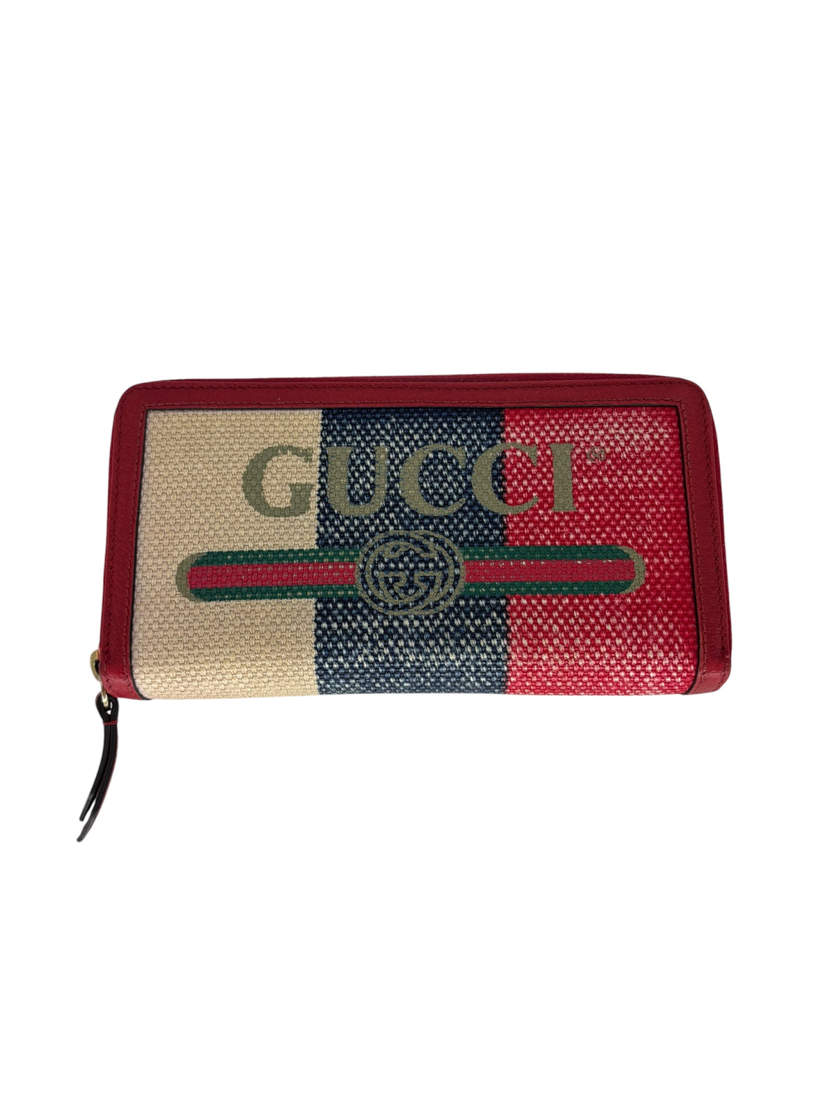 Gucci Porte-monnaie en cuir rouge