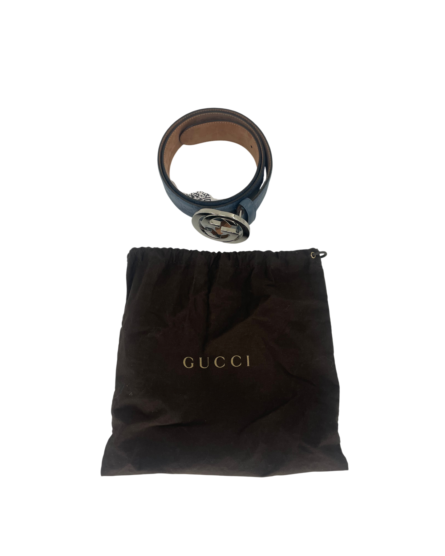 Gucci ceinture GG bleue