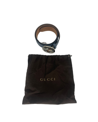 Gucci ceinture GG bleue