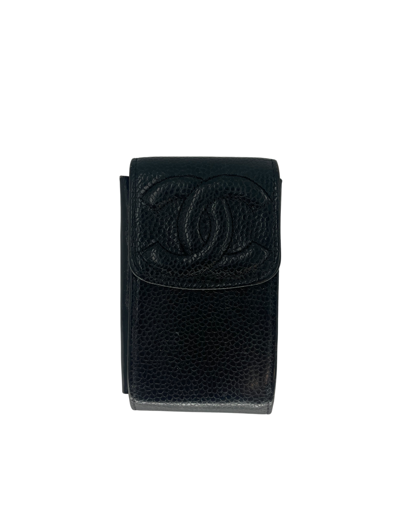 Chanel Porte-cigare en cuir noir
