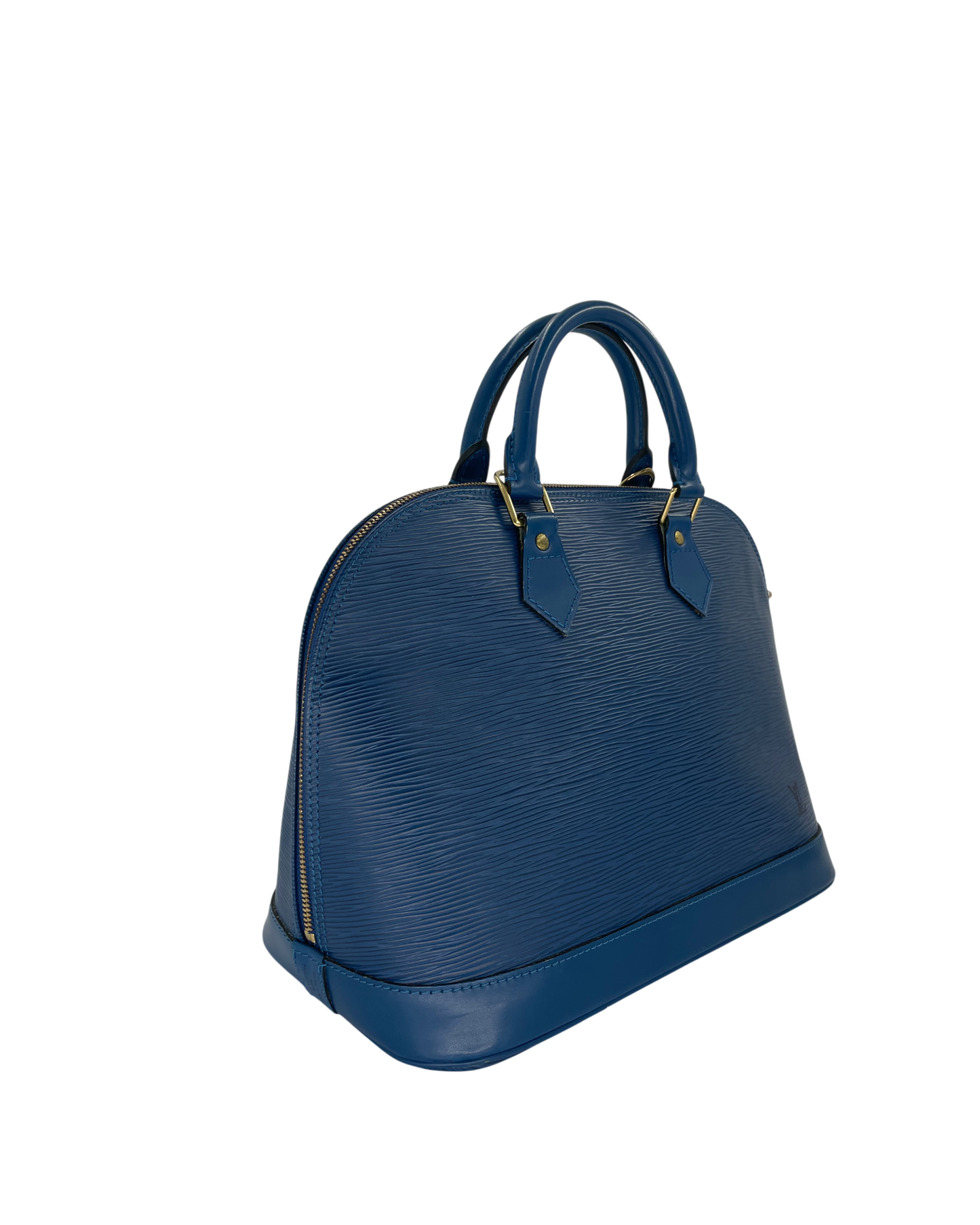 Louis Vuitton sac à main Alma épi bleu