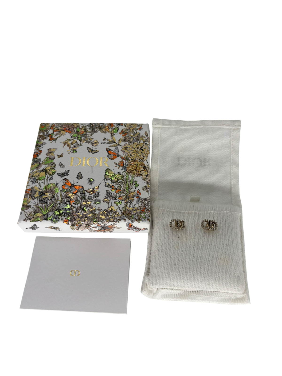 Dior Boucles d'oreilles argenté