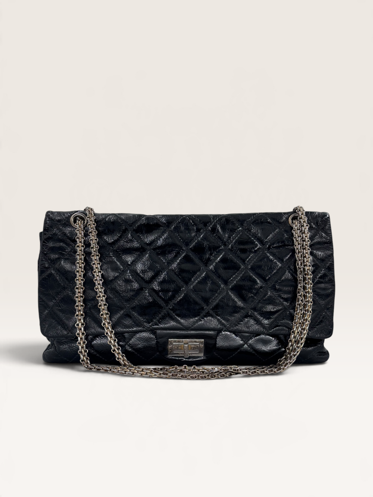 Chanel Timeless 2.55 double flap Maxi sac en cuir vernis