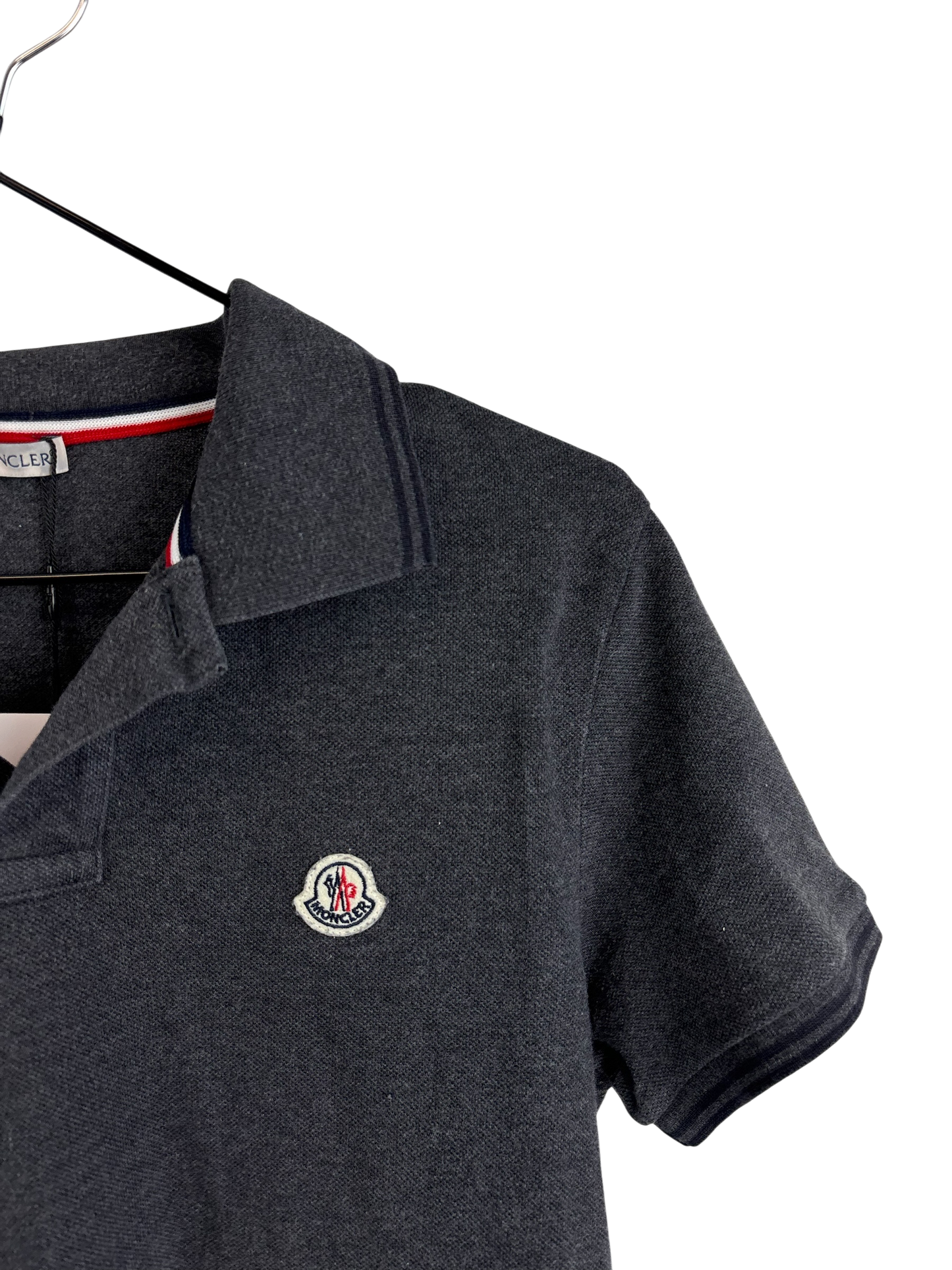 Moncler polo gris en coton