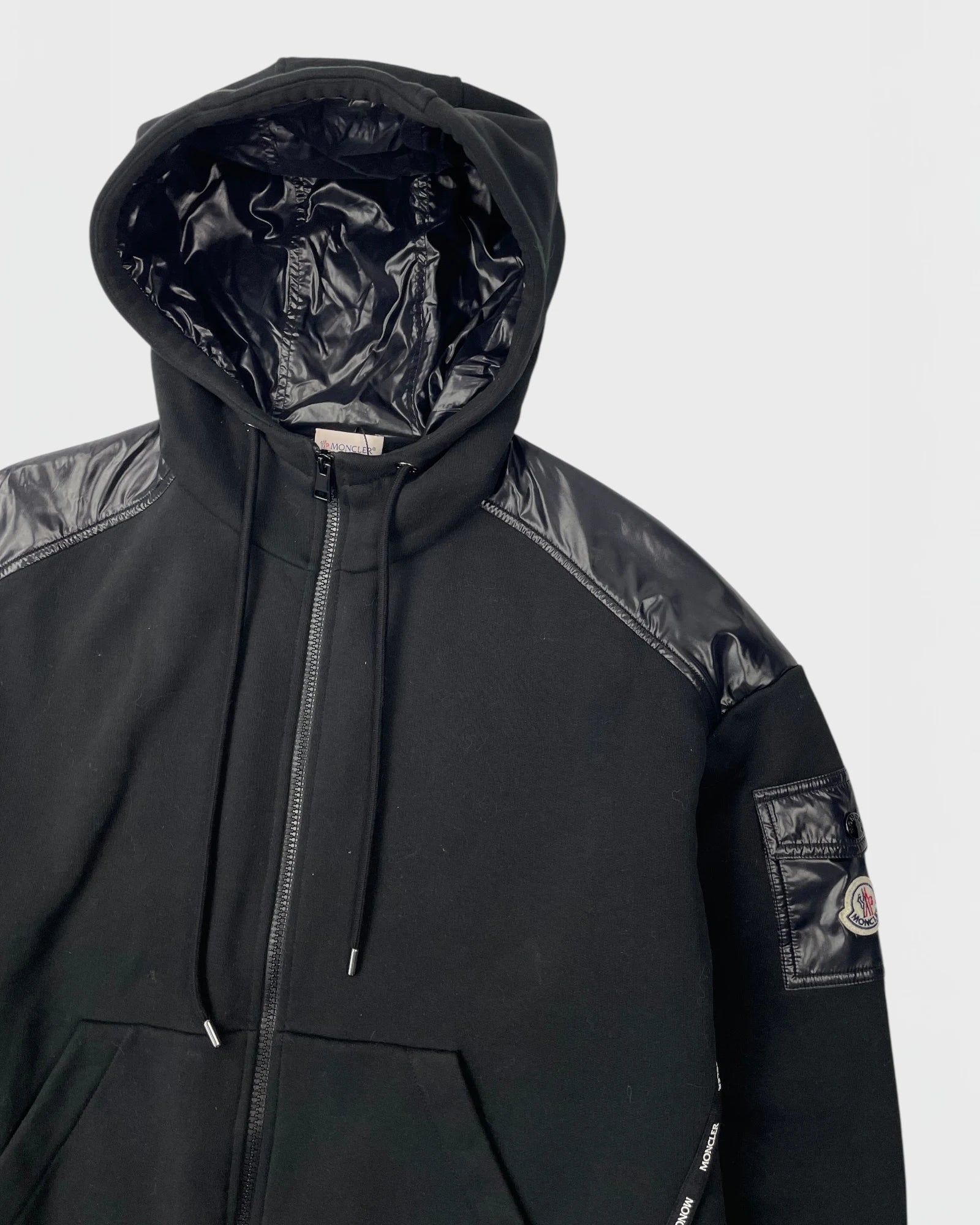 Moncler bi-matière veste à capuche
