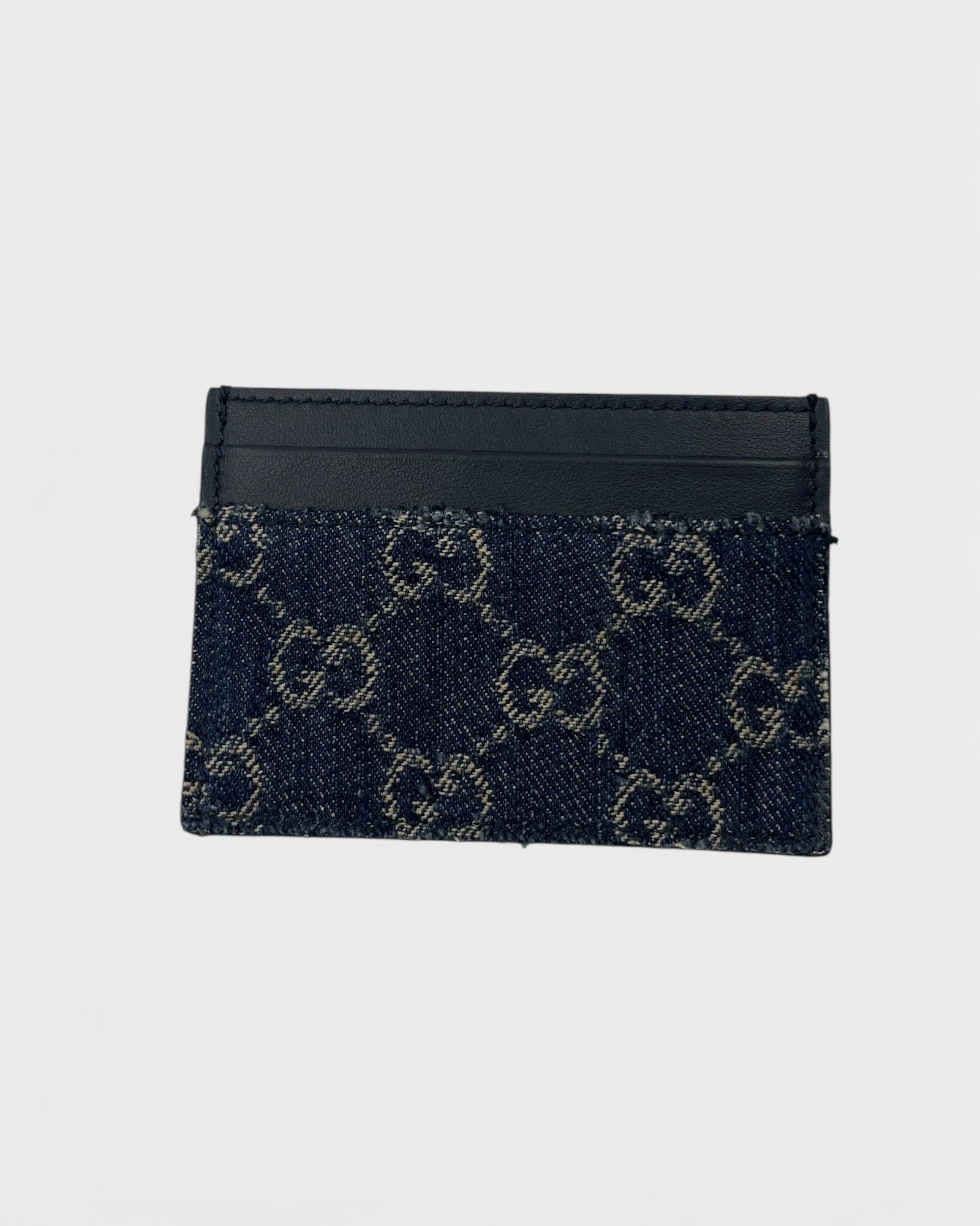 Gucci denim porte-cartes