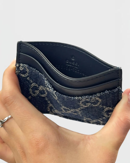 Gucci denim porte-cartes