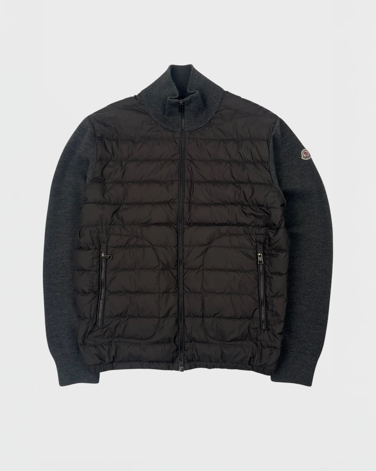 Moncler cardigan bi-matière