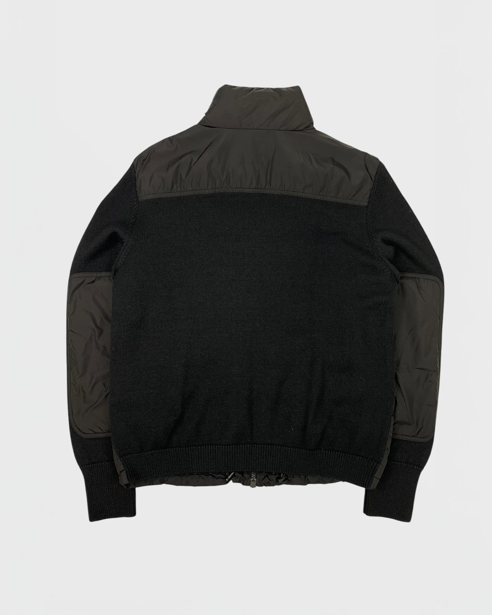 Moncler doudoune bi-matière cardigan
