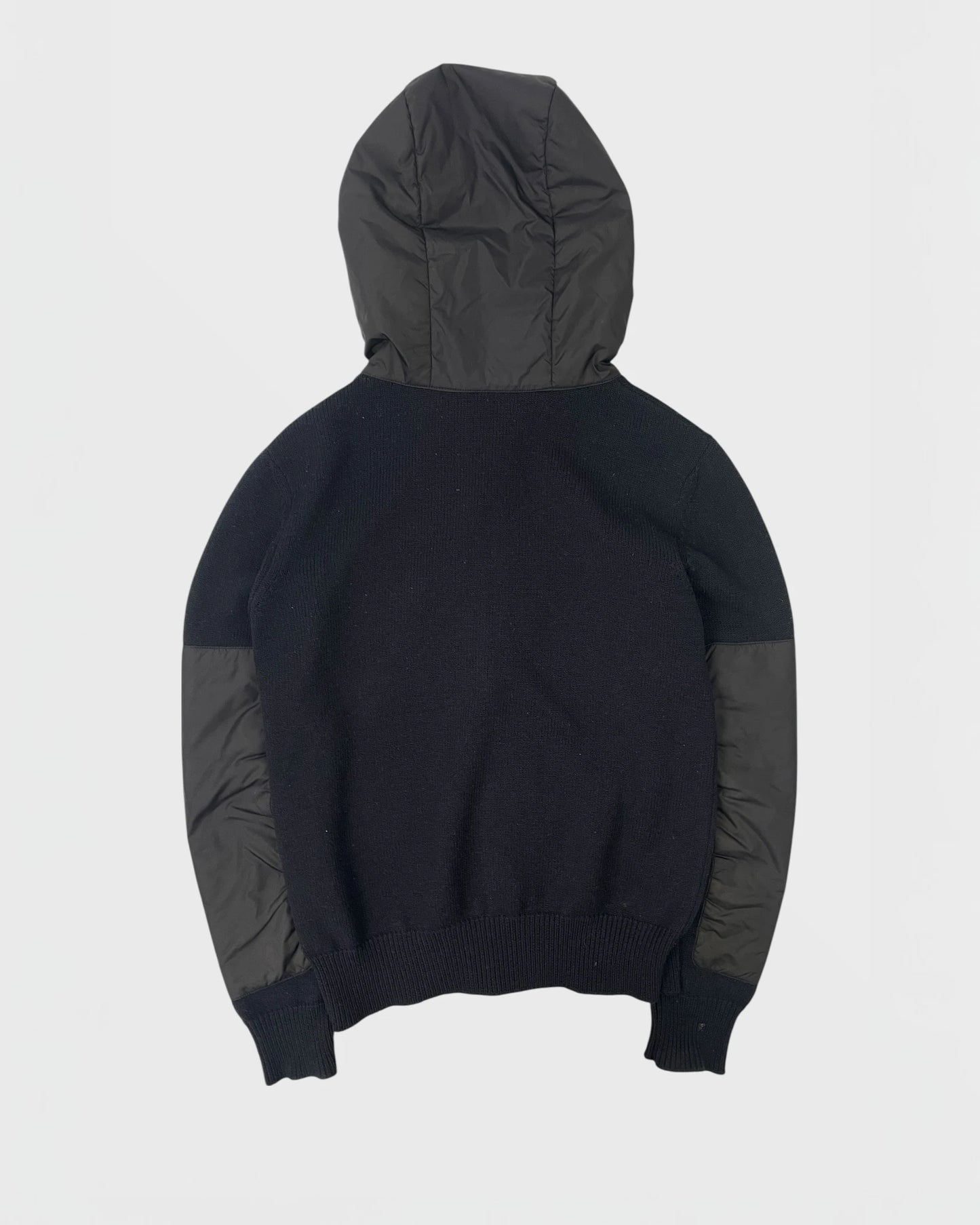 Moncler doudoune bi-matière cardigan