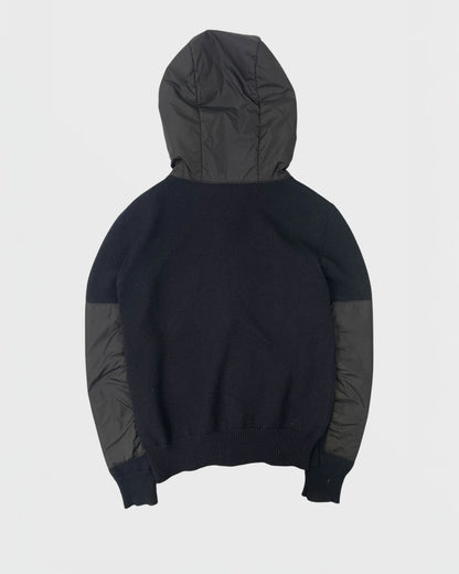Moncler doudoune bi-matière cardigan