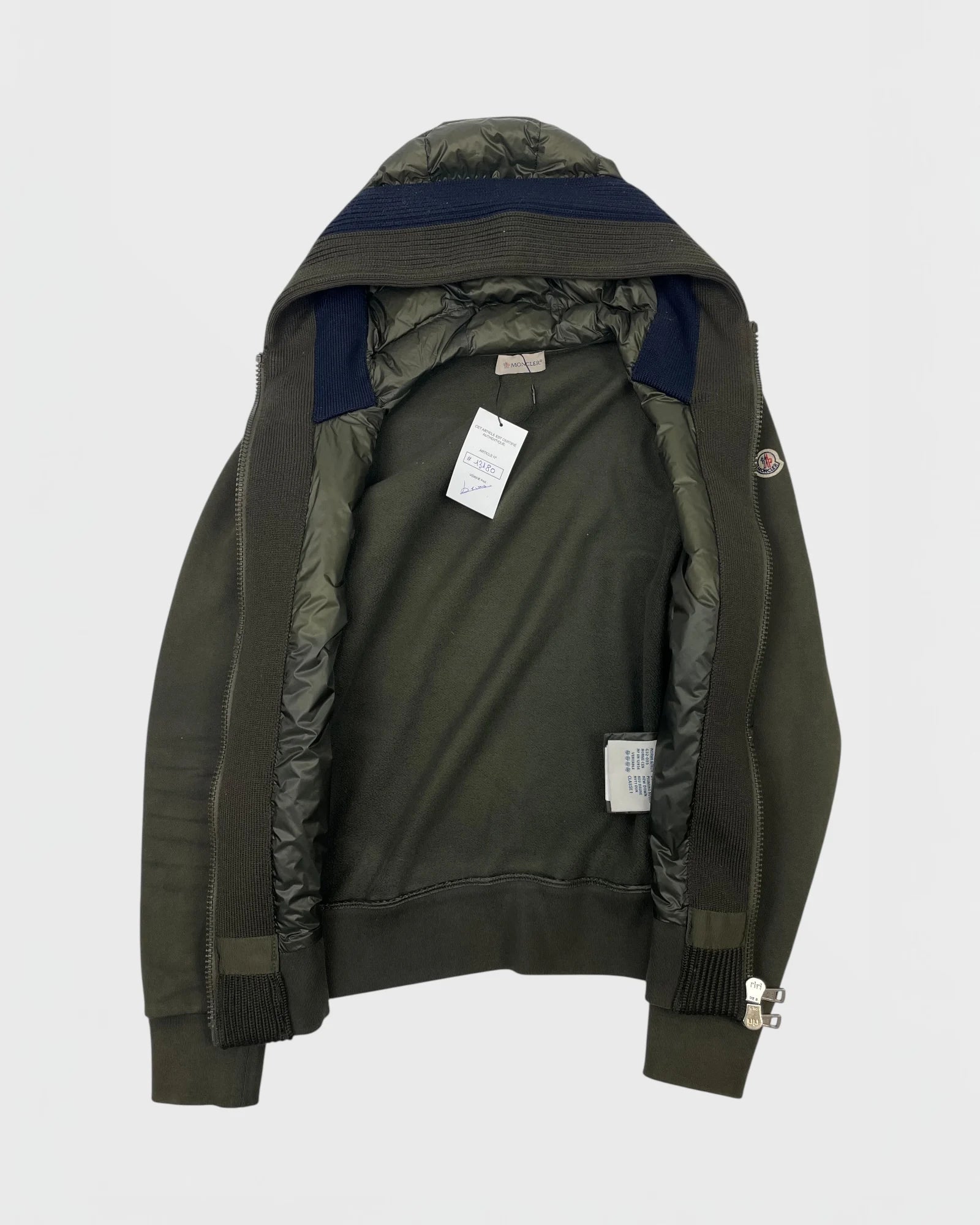 Moncler veste bi-matière cardigan