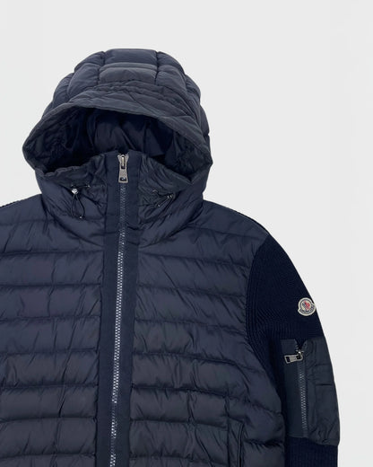 Moncler veste bi-matière cardigan