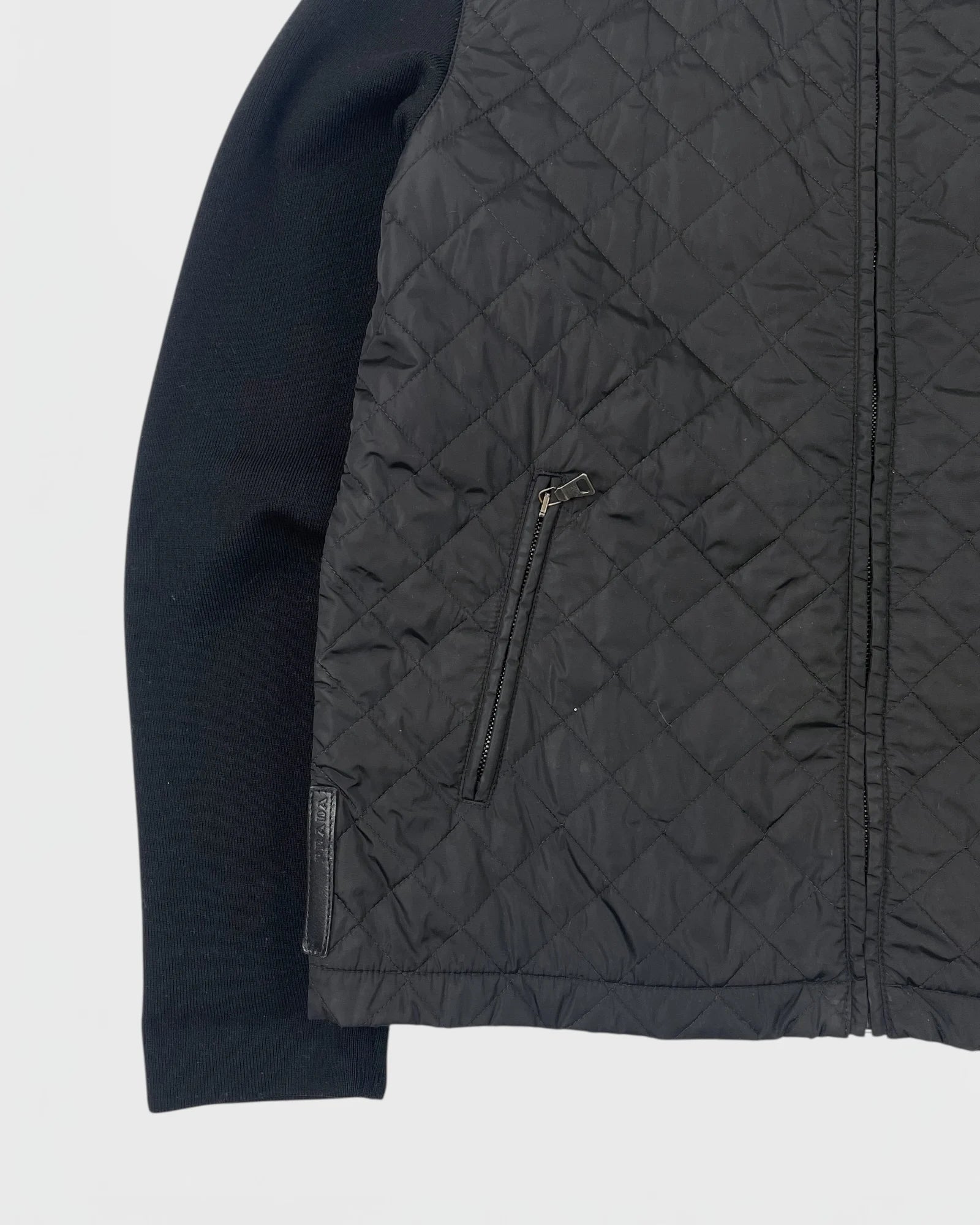 Prada veste bi-matière cardigan