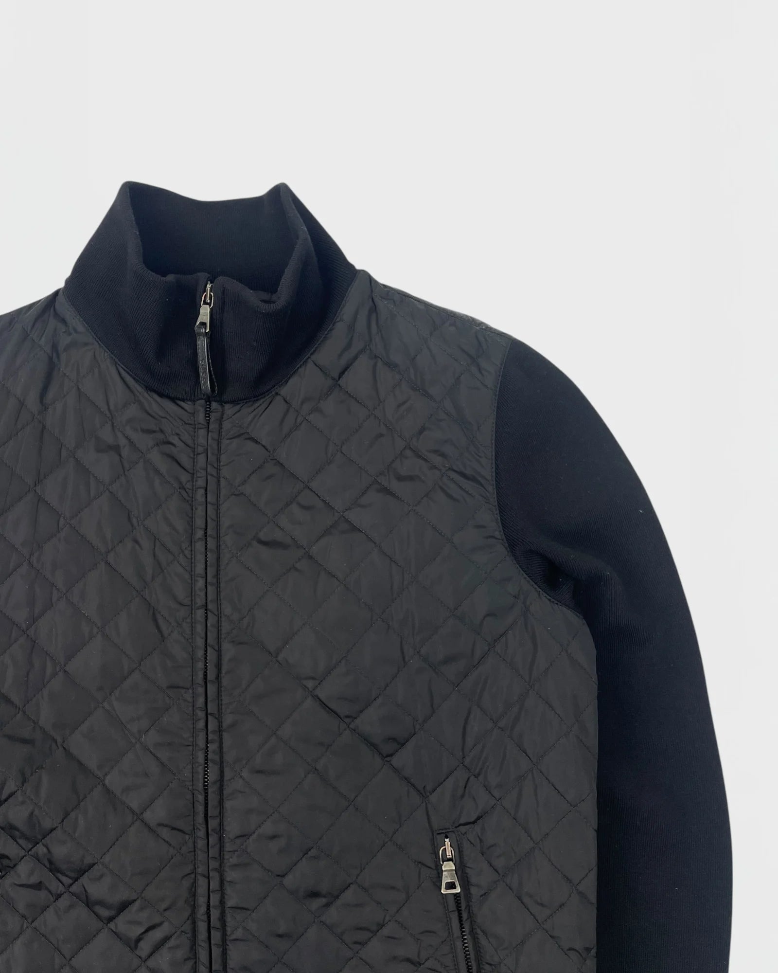 Prada veste bi-matière cardigan