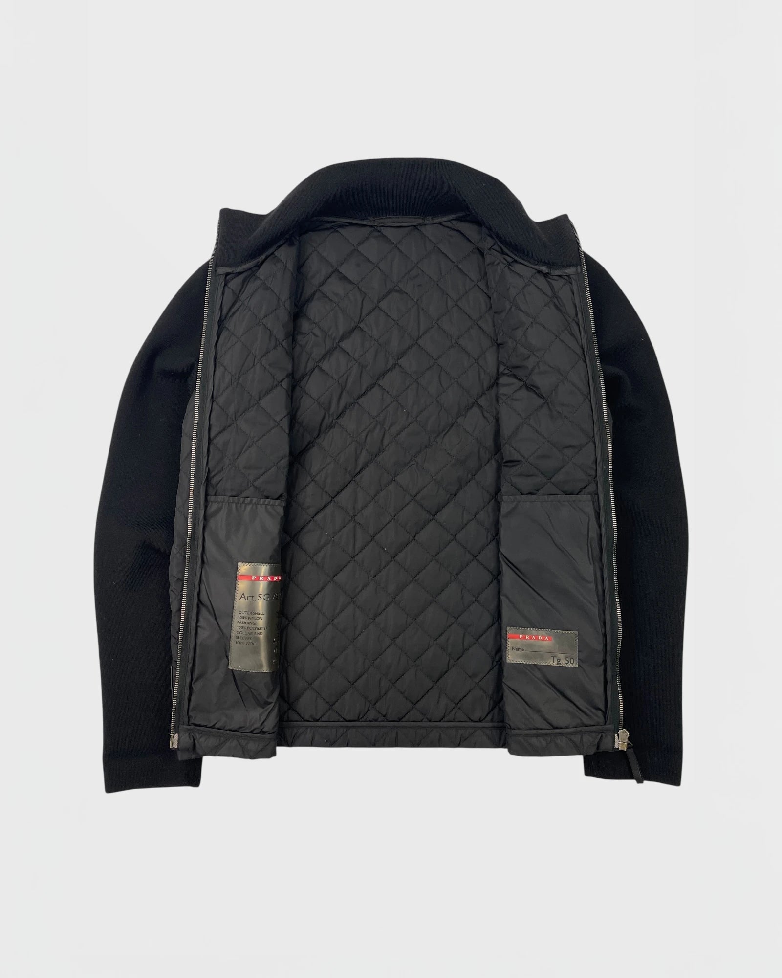 Prada veste bi-matière cardigan