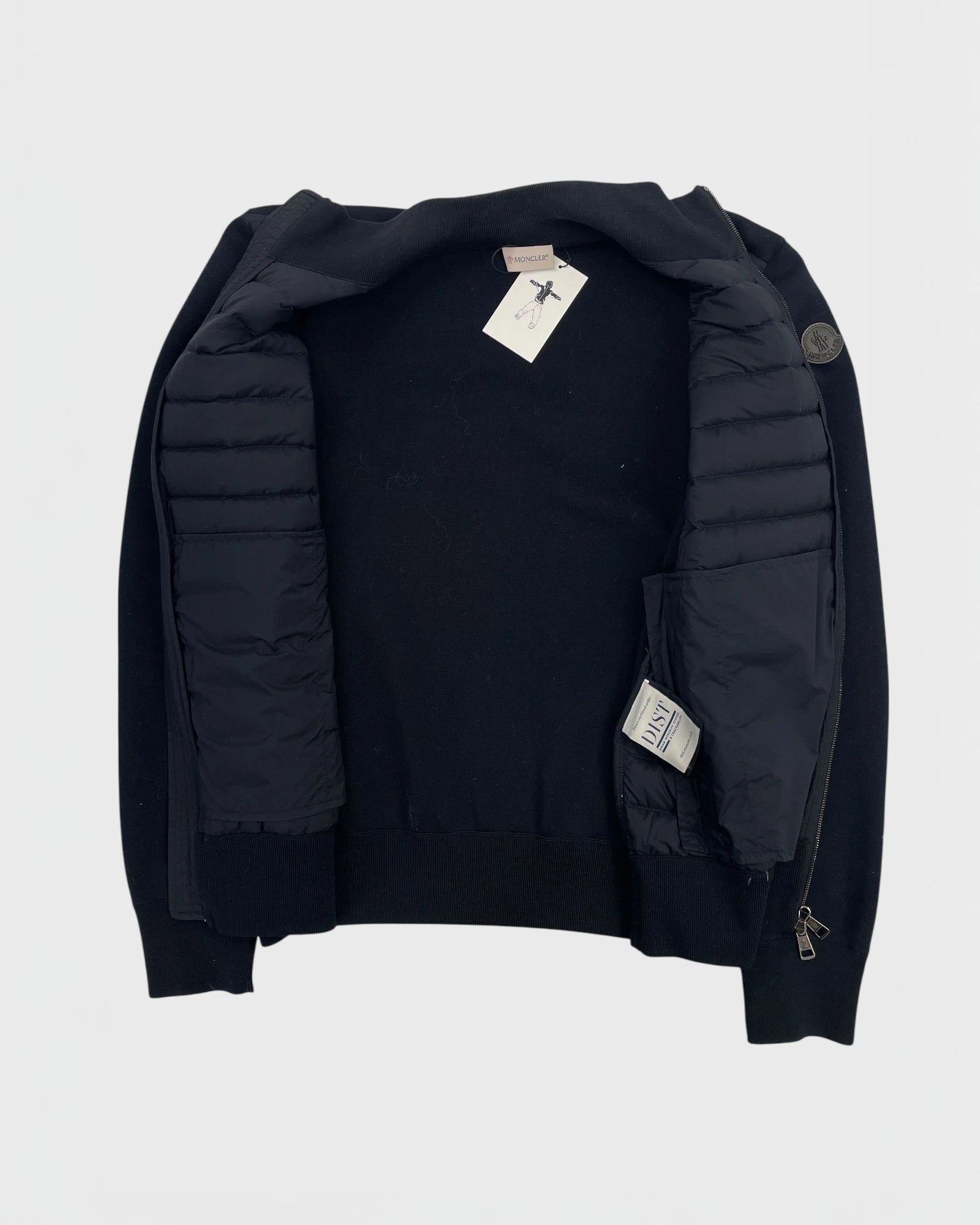 Moncler veste bi-matière cardigan