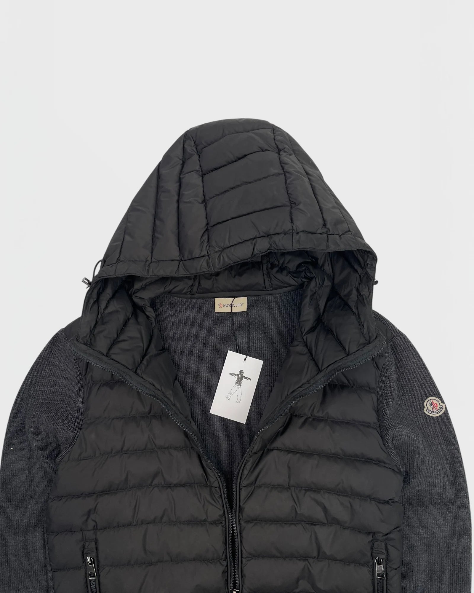Moncler veste bi-matière cardigan