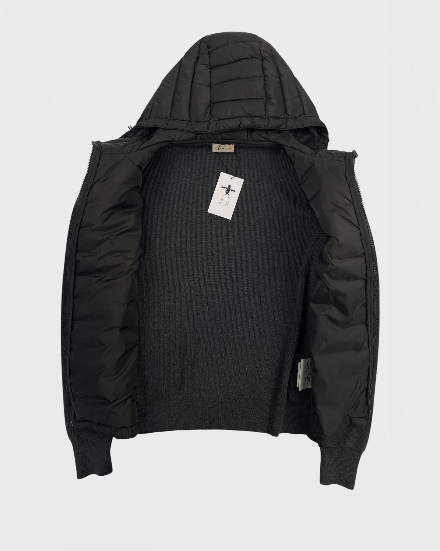 Moncler veste bi-matière cardigan