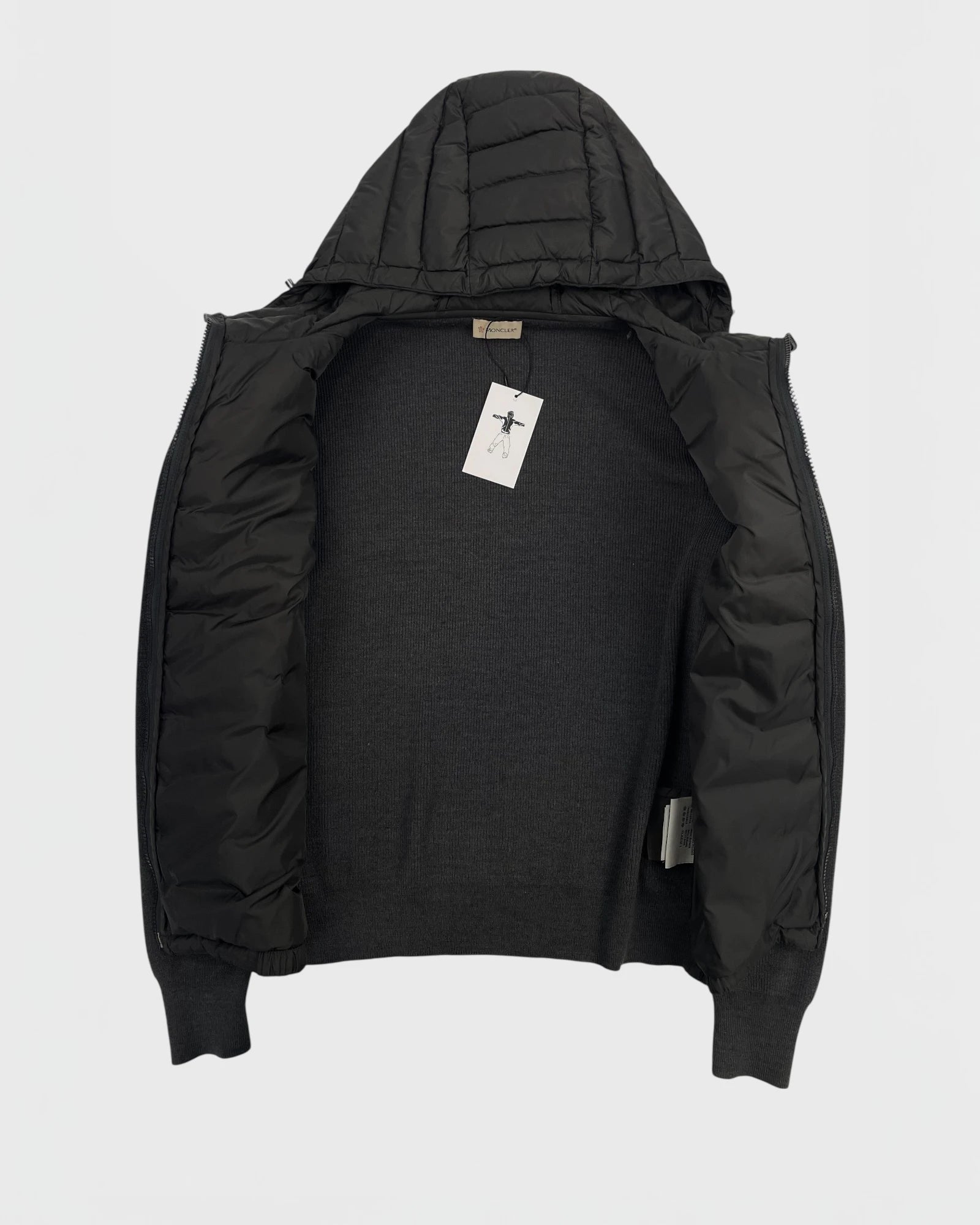 Moncler veste bi-matière cardigan