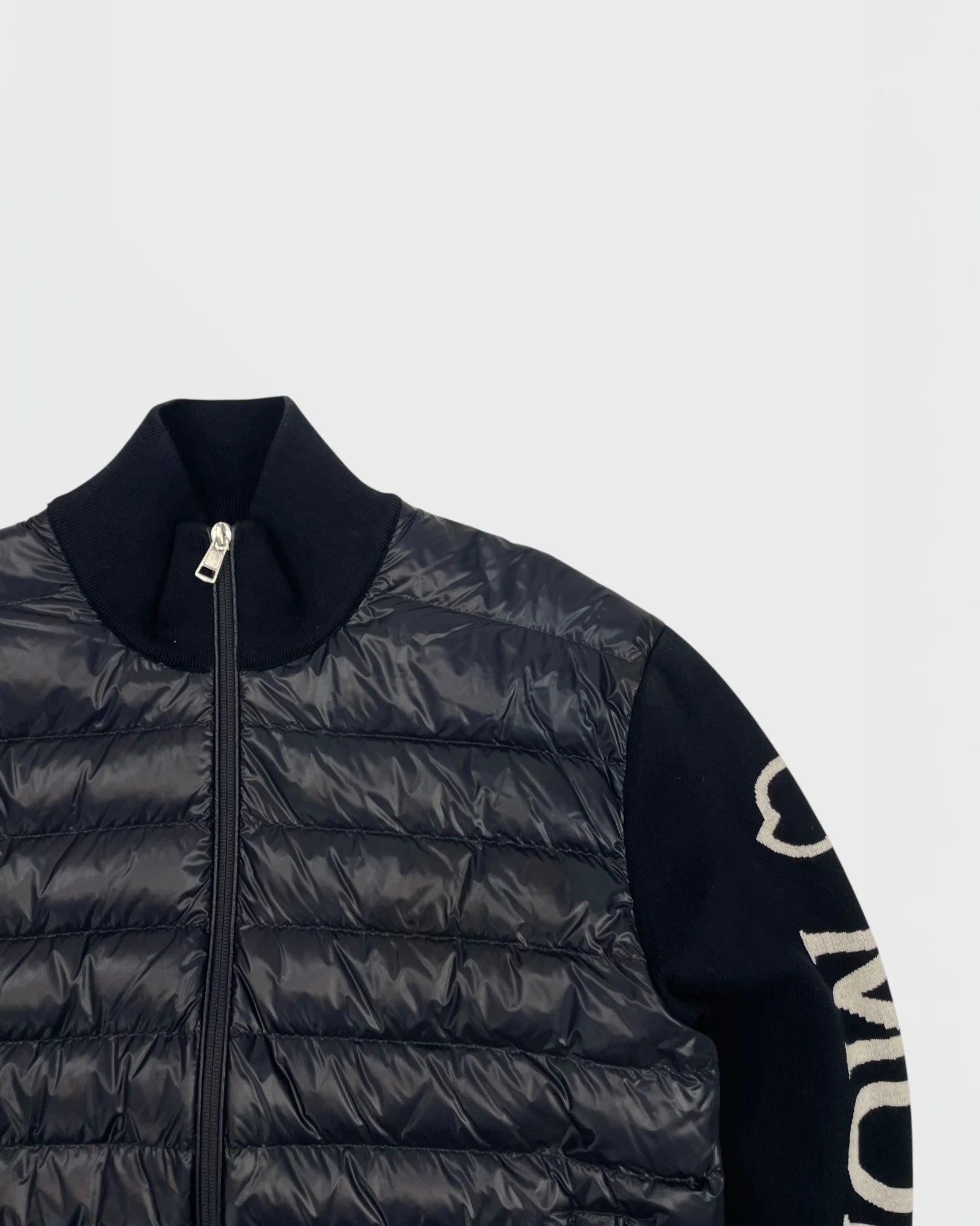 Moncler veste bi-matière cardigan