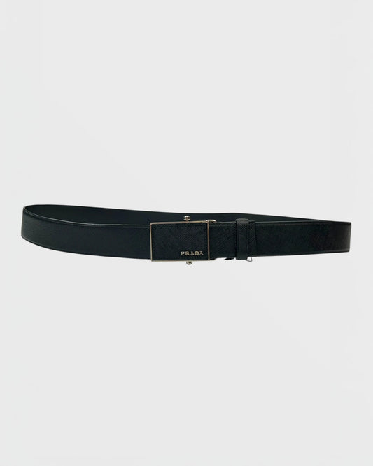 Prada cuir safiano ceinture