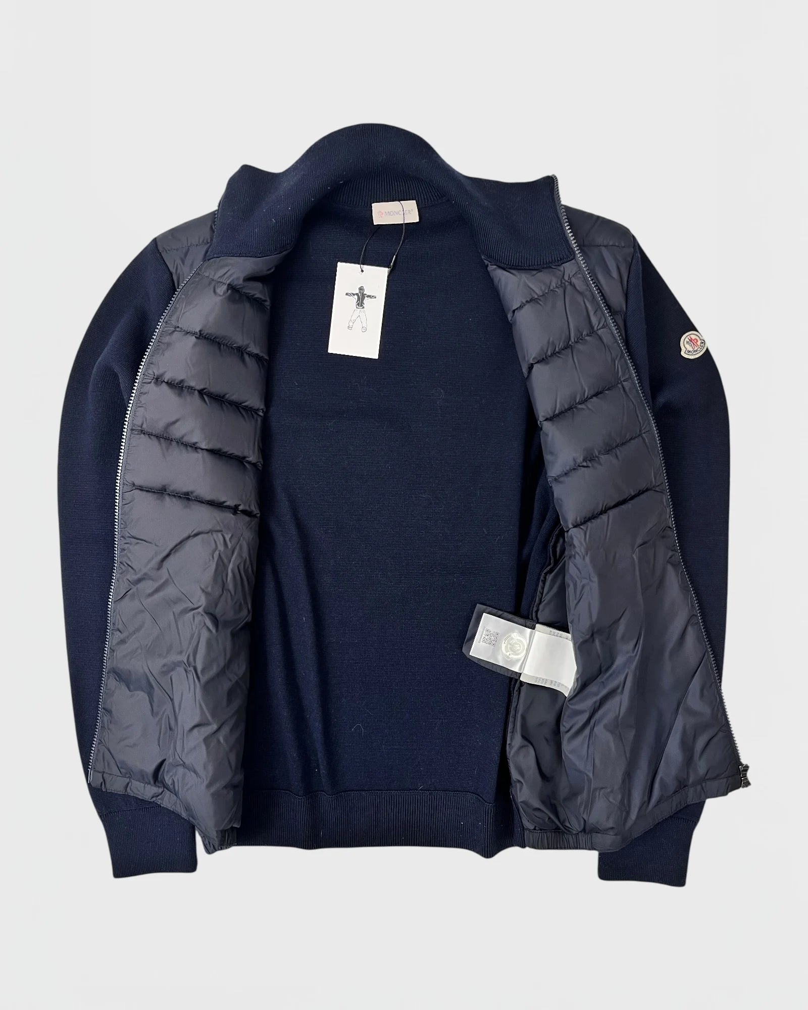Moncler cardigan bi-matière veste
