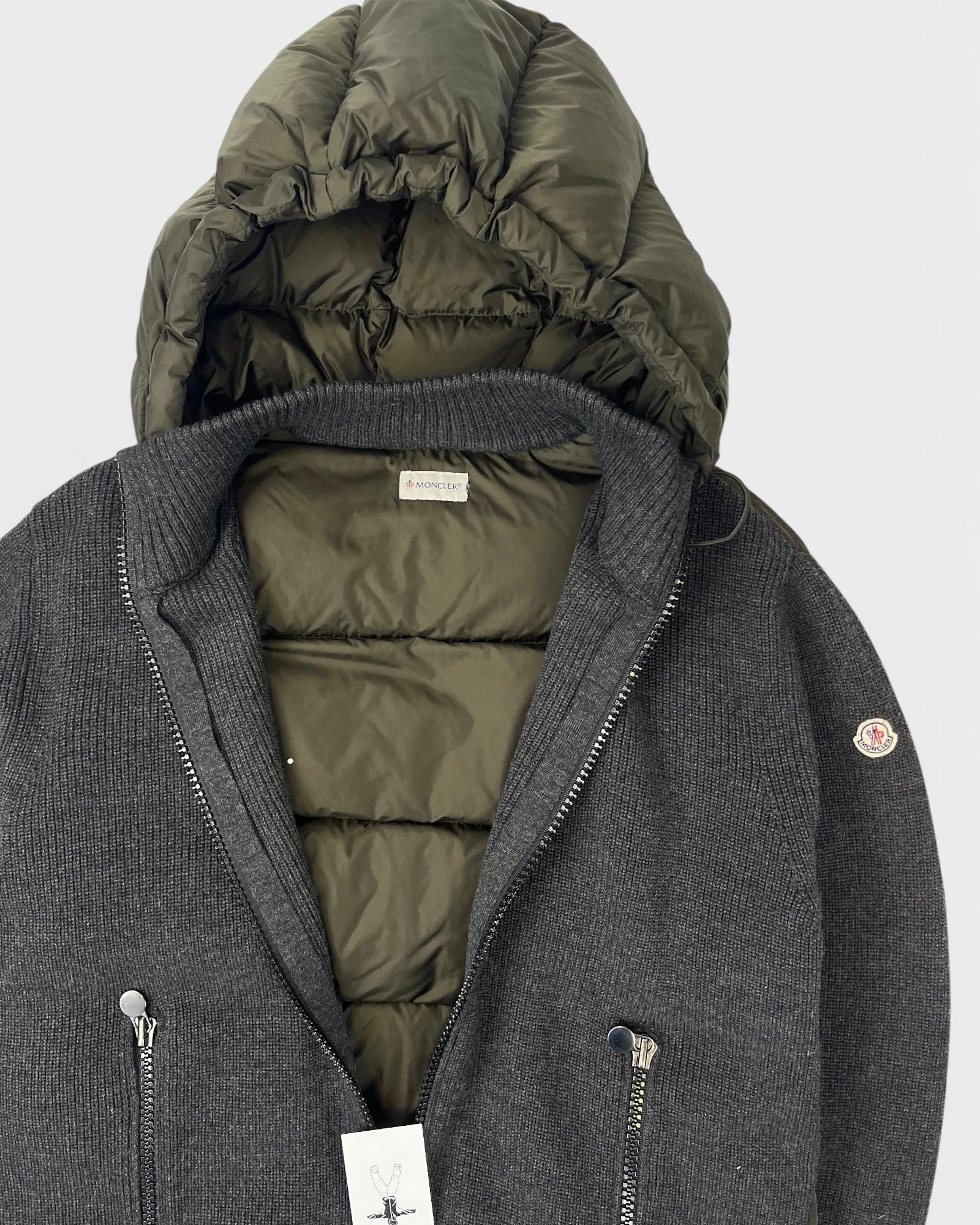 Moncler veste bi-matière doudoune