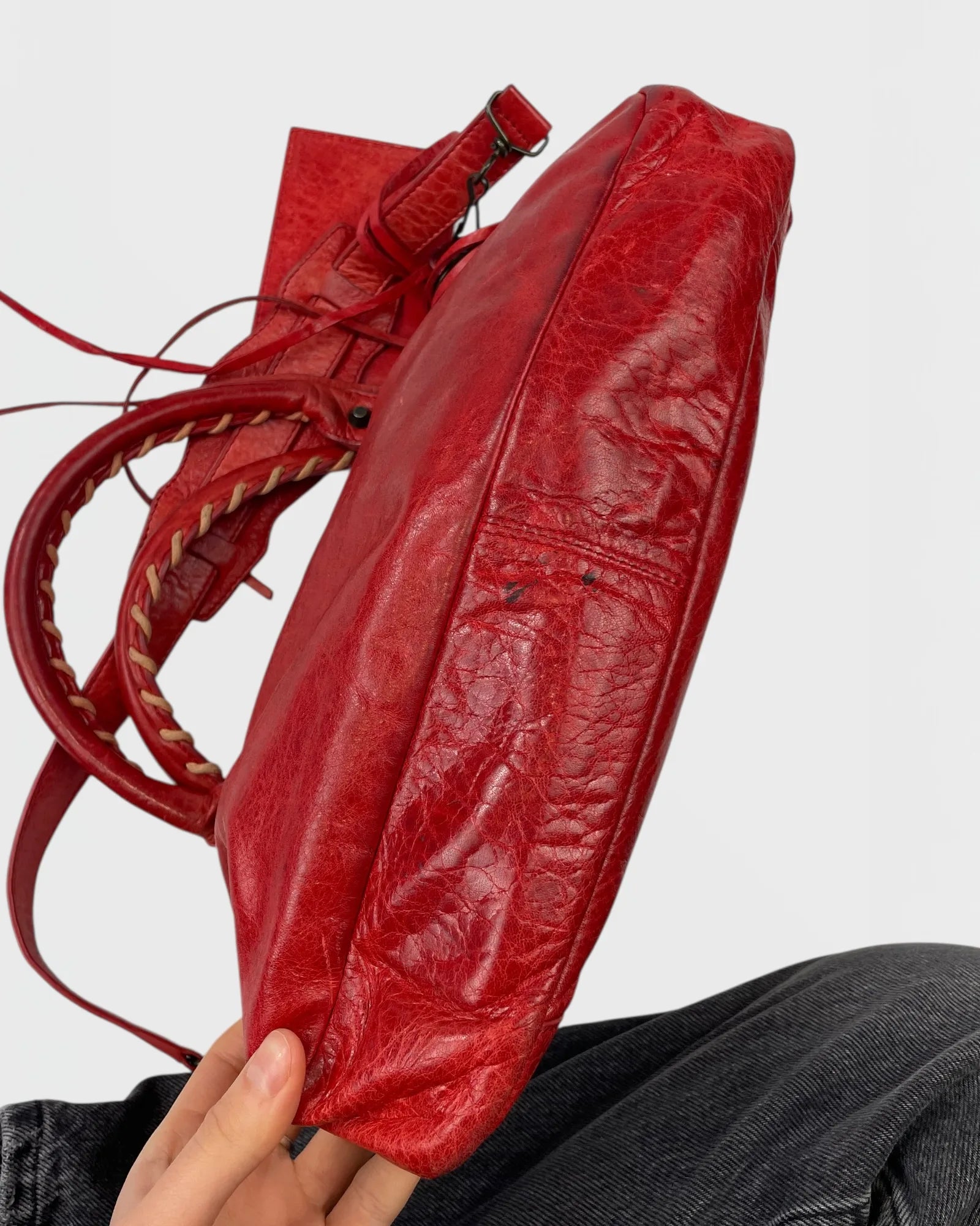 Balenciaga city bag red sac à main