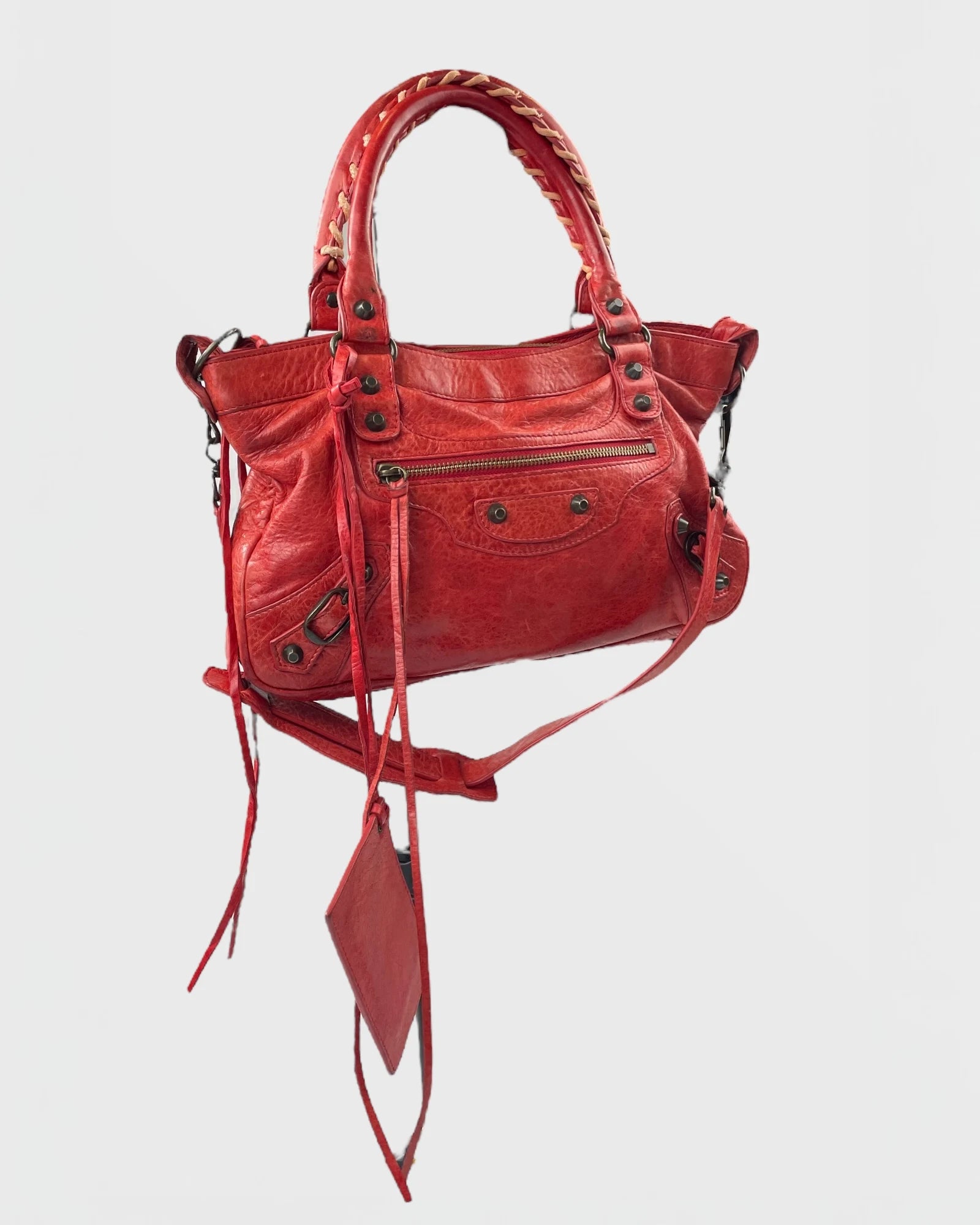 Balenciaga city bag red sac à main