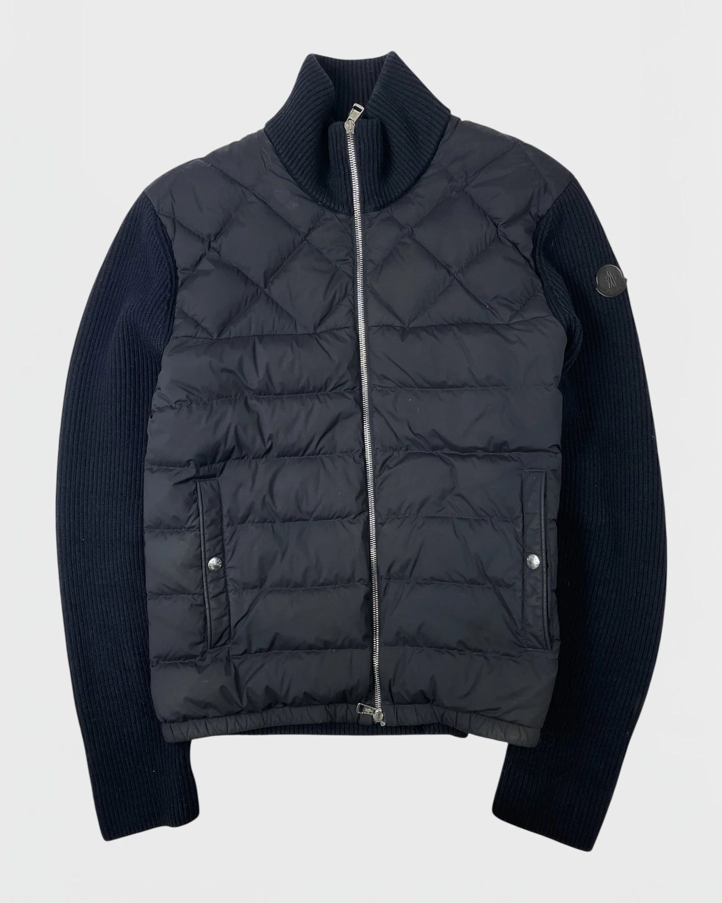 Moncler bi-matière doudoune veste cardigan