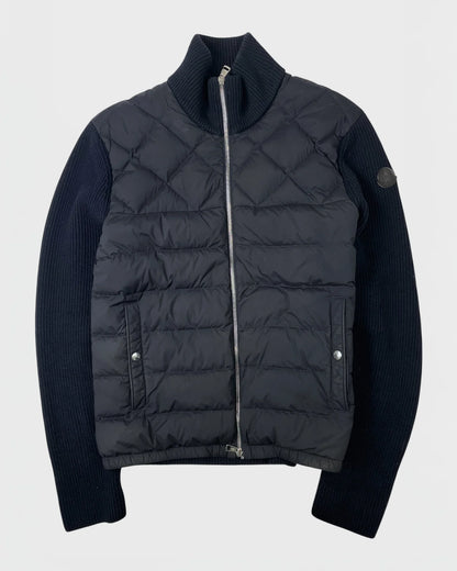 Moncler bi-matière doudoune veste cardigan