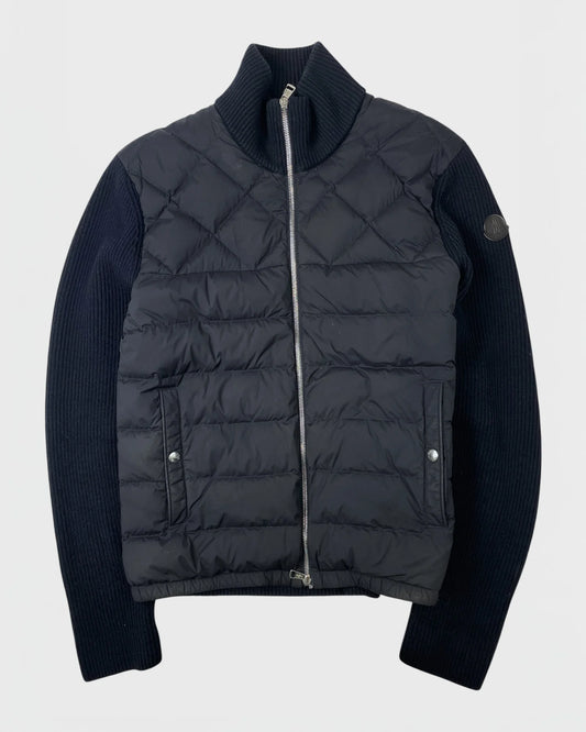 Moncler bi-matière doudoune veste cardigan