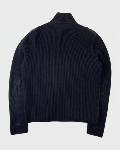 Moncler bi-matière doudoune veste cardigan