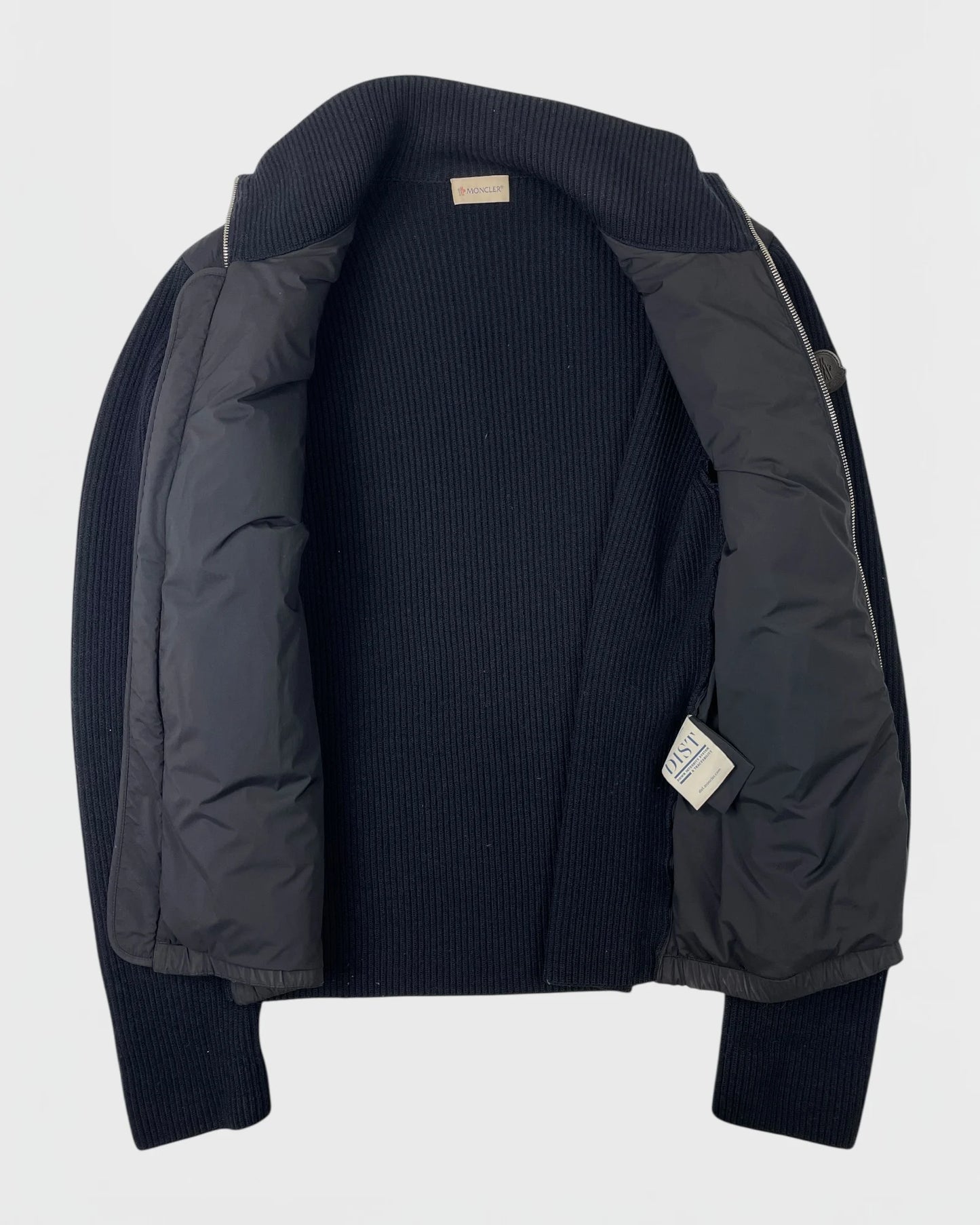 Moncler bi-matière doudoune veste cardigan